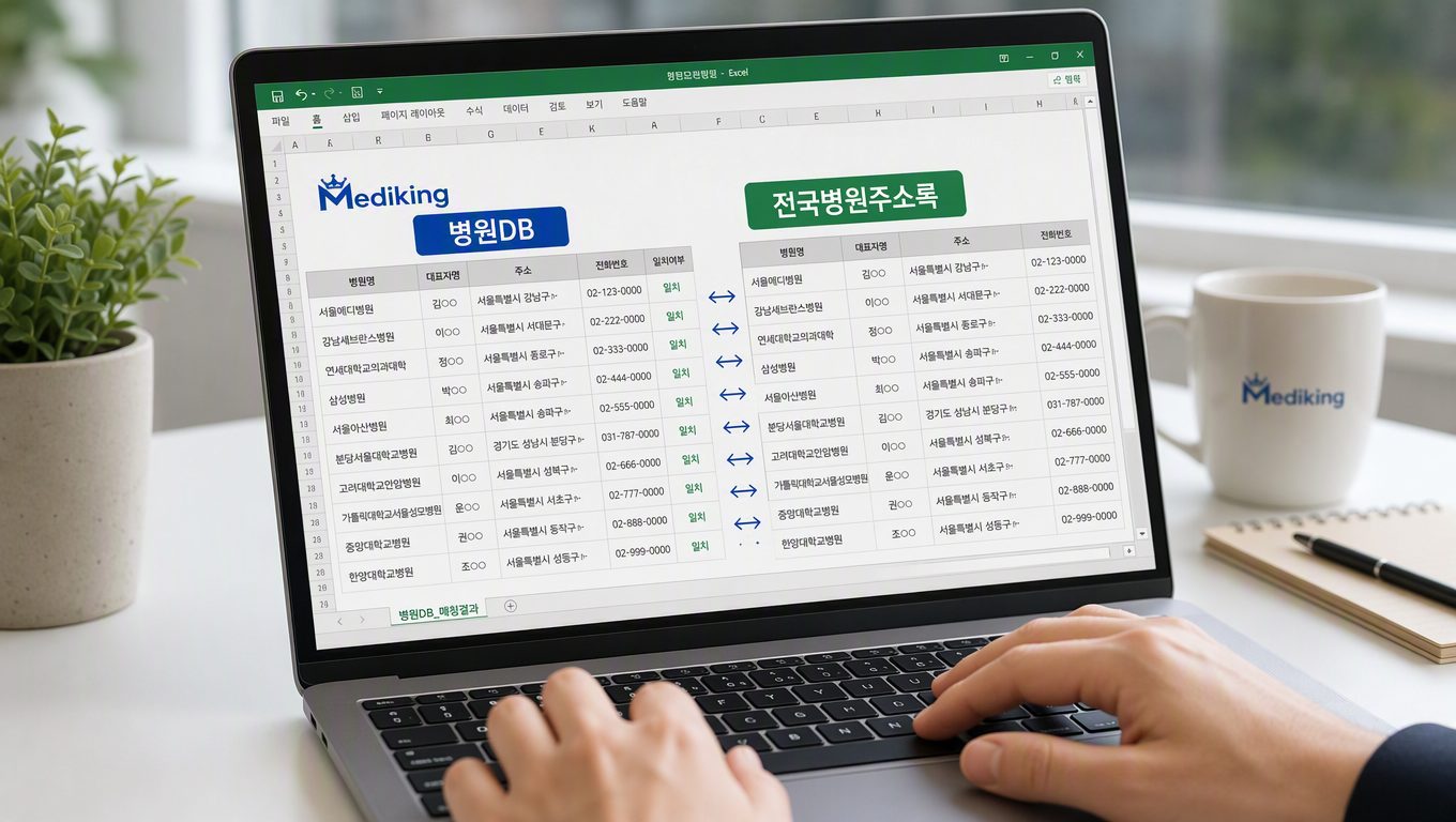 병원DB와 전국병원주소록 연계 활용법
