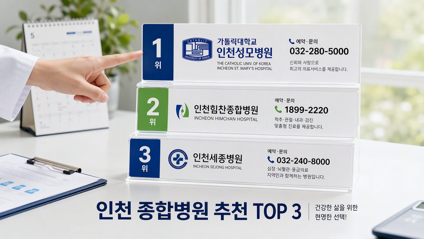 인천종합병원 전화번호와 진료예약 방법