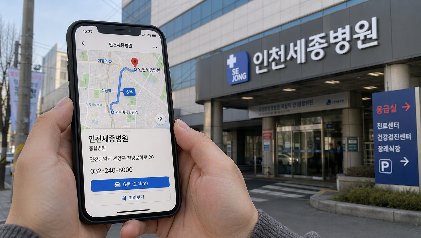 세종병원인천 전화번호 및 찾아가는 방법