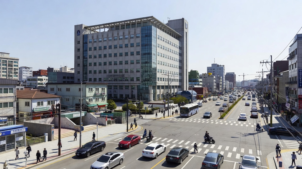 인천곧바로병원이 위치한 인천 미추홀구 인주대로 주변 거리