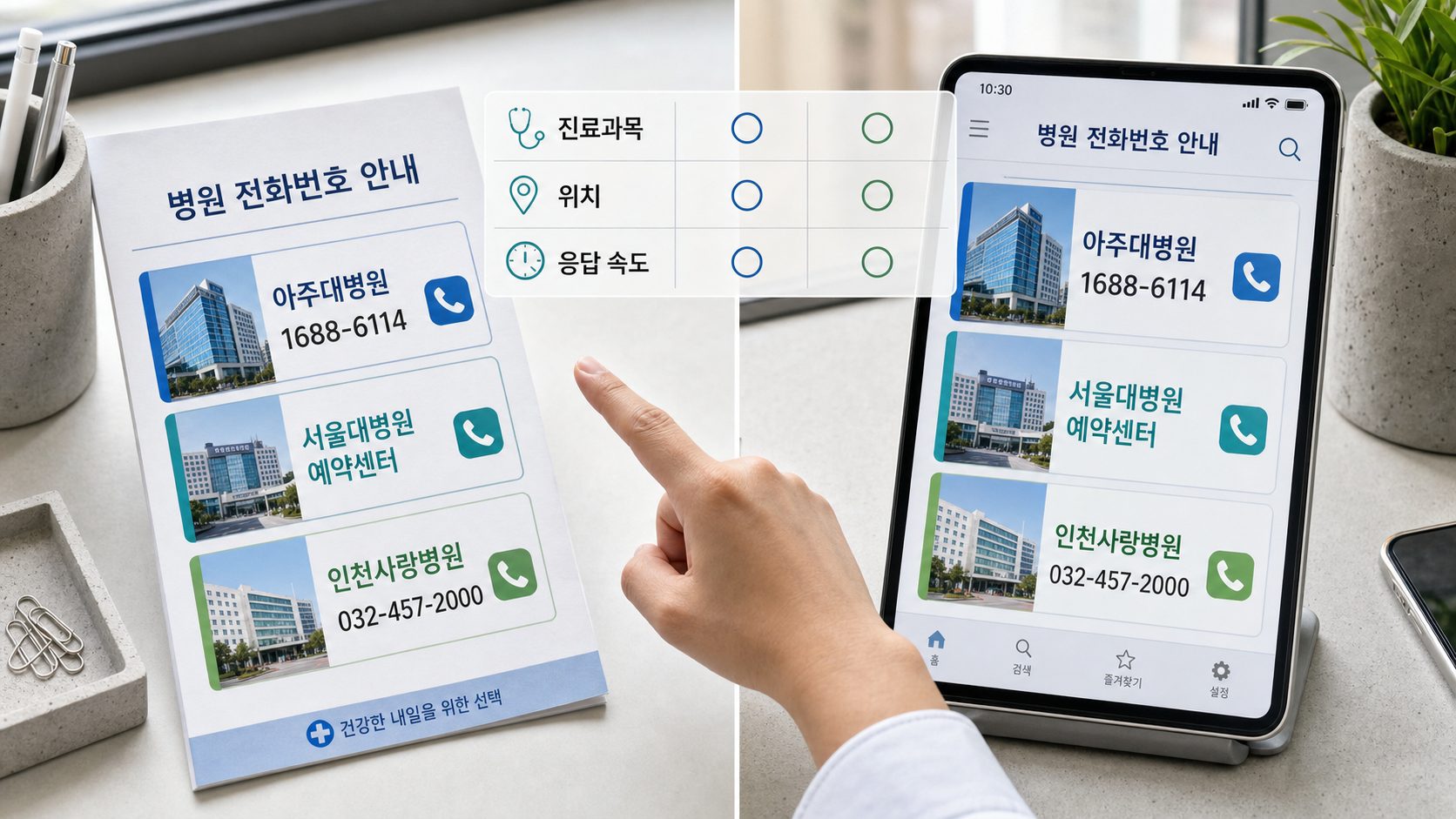 병원전화번호 비교 기준과 선택 팁