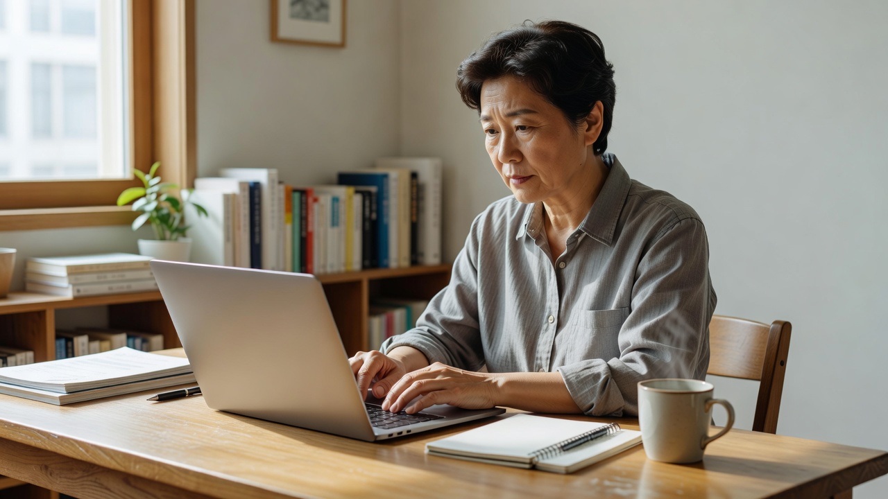 투석병원을 검색하는 사람의 일상적인 모습