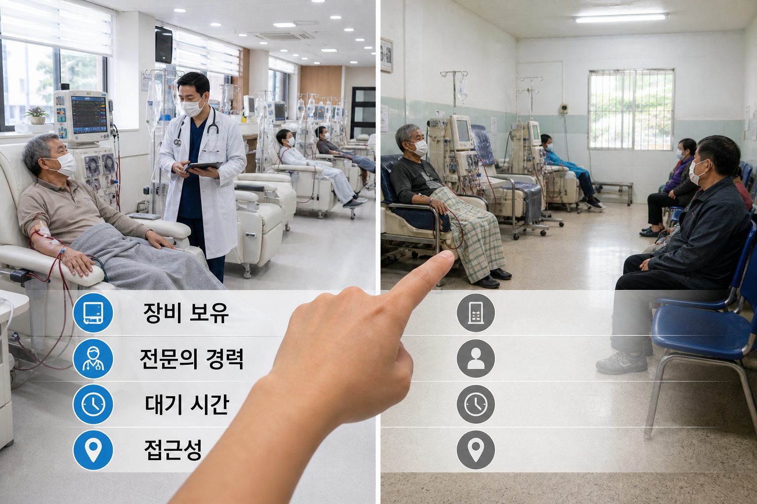 혈액투석 병원 선택 시 비교 기준과 병원별 차이점