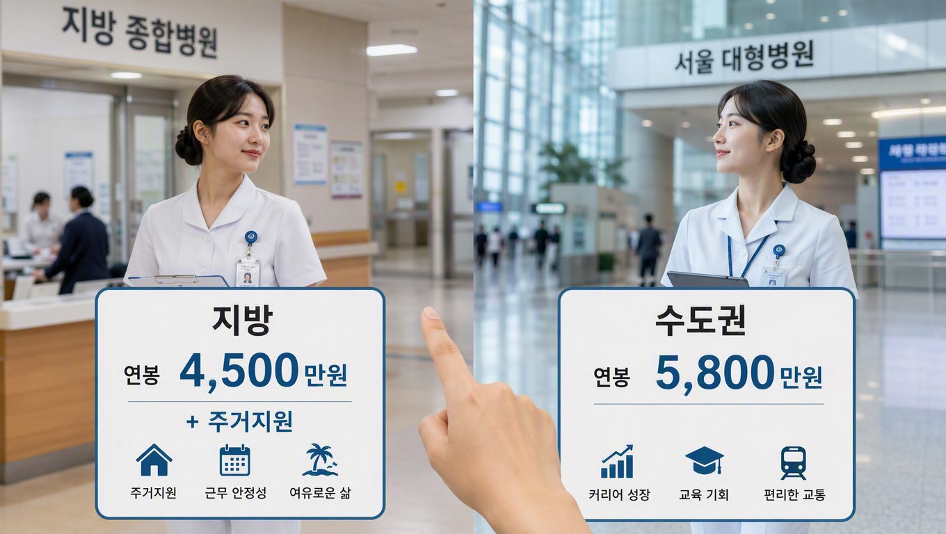 지방 종합병원 간호사 연봉과 복지 지역별 차이 비교