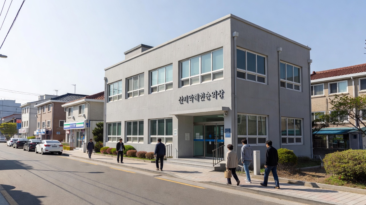 지역 인구 기준에 따라 설치된 국내 보건소 수 현황을 보여주는 보건소 모습